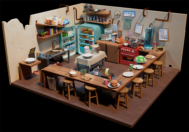 this was my final project for a 3D modeling course, and it took me 4 very busy months.